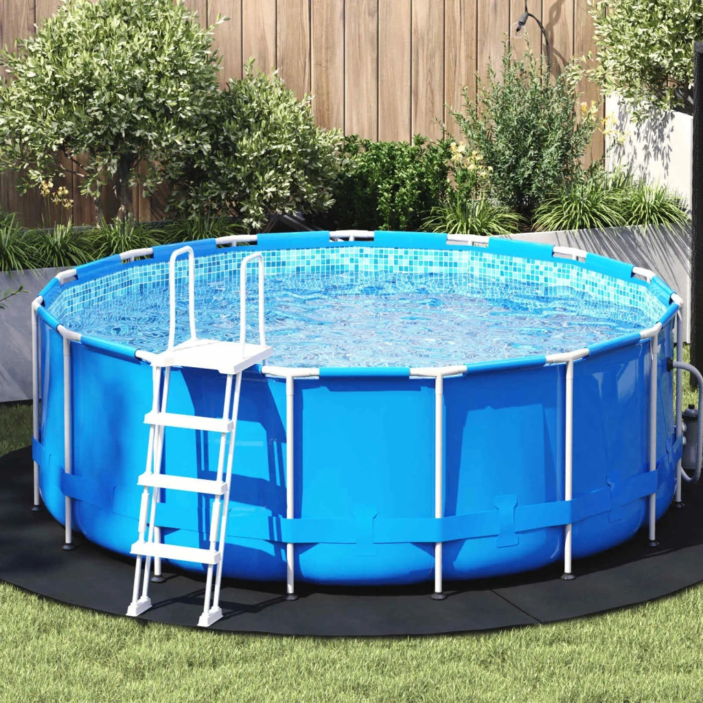 Telo per Fondo Piscina Nero ? 244 cm Tessuto Non Tessuto CFW3739765