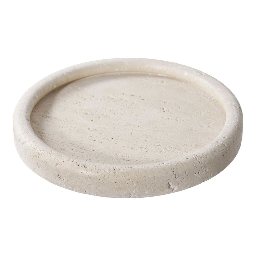 Vassoio Bruce, Beige, Travertino, 25,5x25,5x2,5 cm