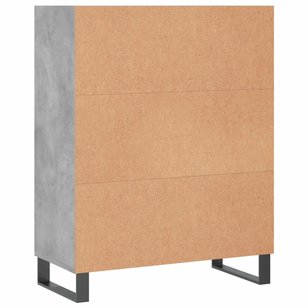 Scaffale Grigio Cemento 69,5x32,5x90 cm in Legno Multistrato 828392