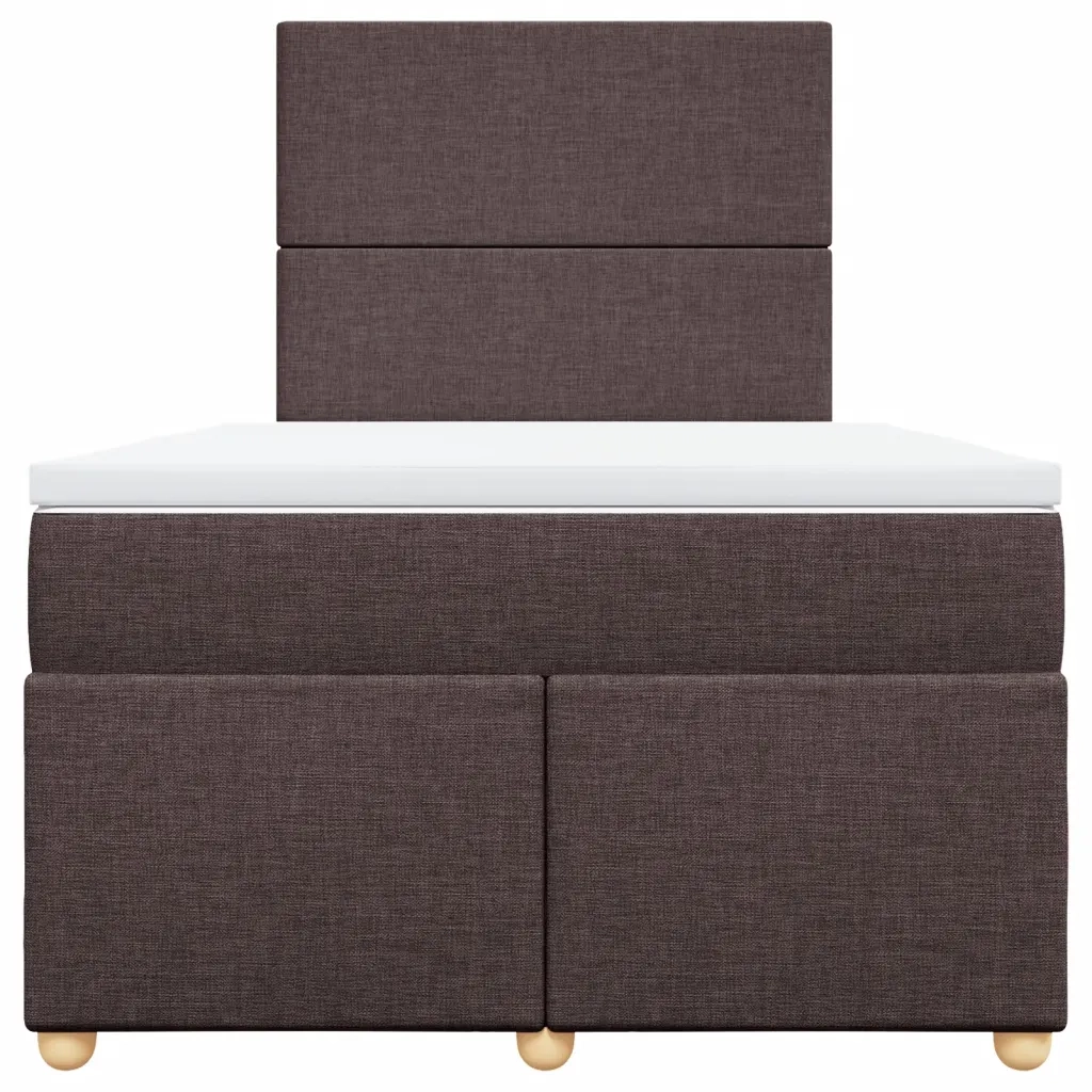 Giroletto a Molle con Materasso Marrone Scuro 120x190cm Tessuto 3291215