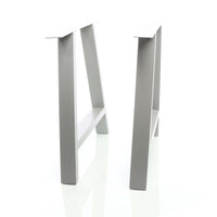 Set 2 gambe per tavolo a forma di A 70x72 cm stile industriale grigio