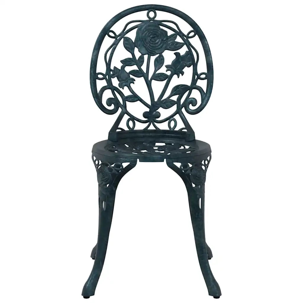 Set Bistro da Giardino 3 pz | Set Salotto da Giardino Verde Alluminio