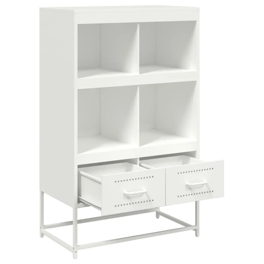 Credenza Bianca 68x39x111,5 cm Acciaio