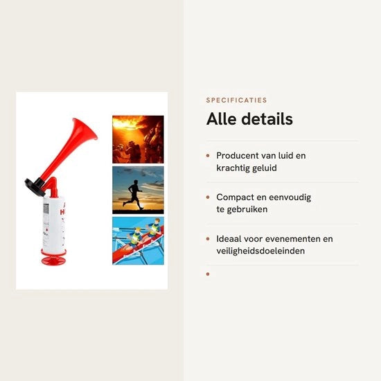 Clacson 12 Volt - Resistente al Tempo - Duraturo - Fischietto di Sicurezza - Adatto per Eventi