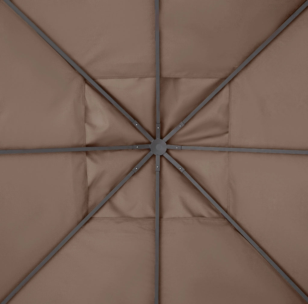 Telo di ricambio per gazebo 298 x 295 cm color caffè