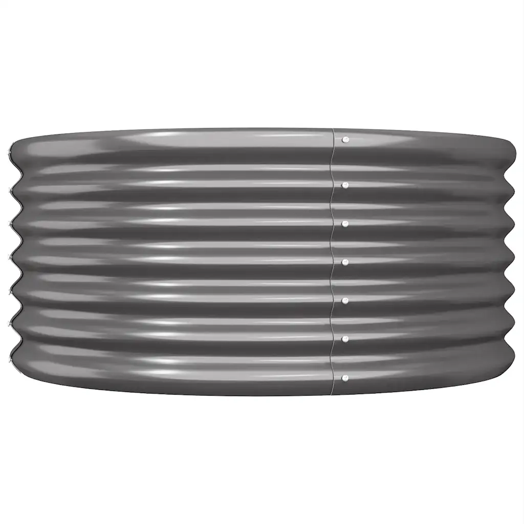 Vaso Giardino Acciaio Zincato 80x80x36cm Antracite 318856