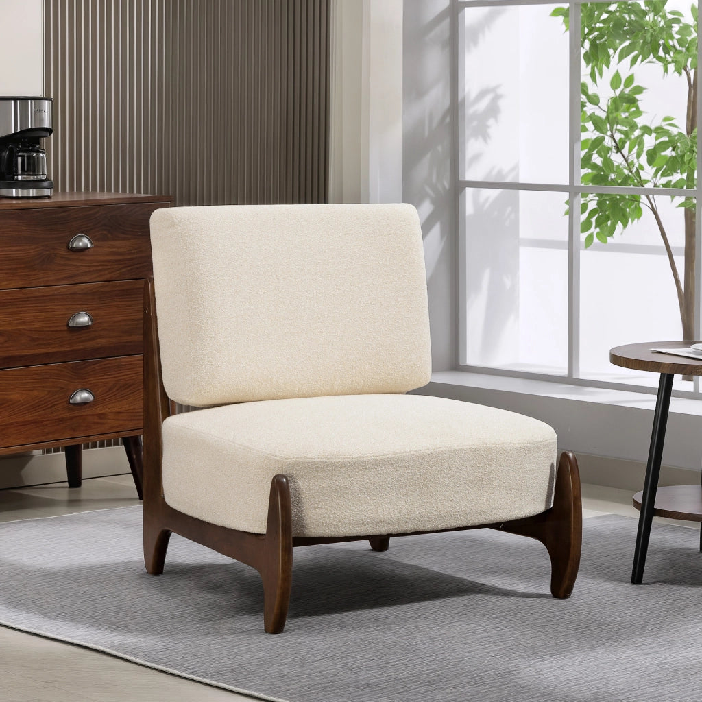 Poltrona relax in velluto ¨C zephmum ¨C 72x73.5x81 cm crema