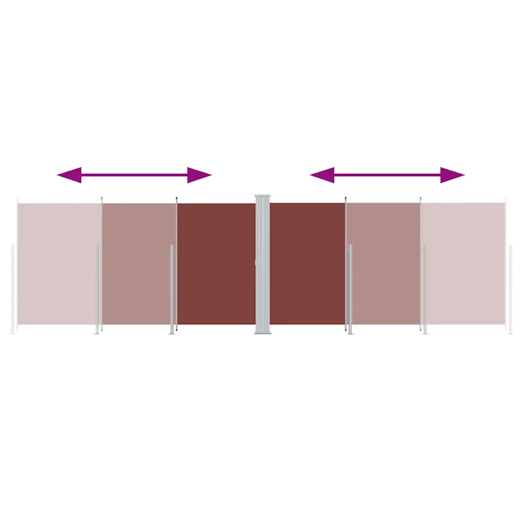 Tenda da Sole Laterale Retrattile Marrone 180x600 cm 318003