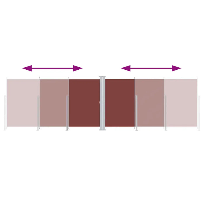 Tenda da Sole Laterale Retrattile Marrone 180x600 cm 318003