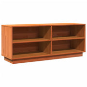 Scarpiera mobile contenitore per scarpe mobile per ingresso/corridoio/soggiorno finitura a cera 110 x 34 x 45 cm legno massello di pino marrone 02_0021743
