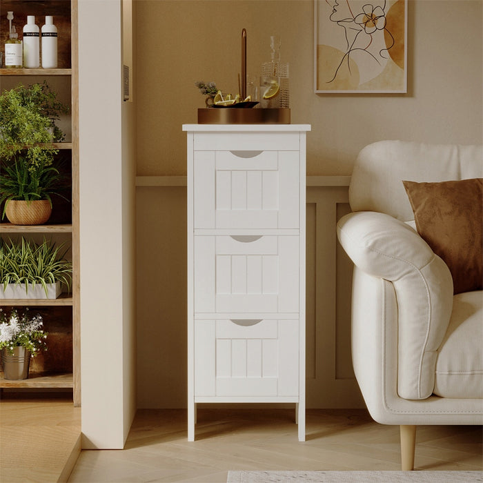 MOBILE DA BAGNO STANCA COMODA CON CASSETTI BIANCA BAGNI PER ASCIUGAMANI