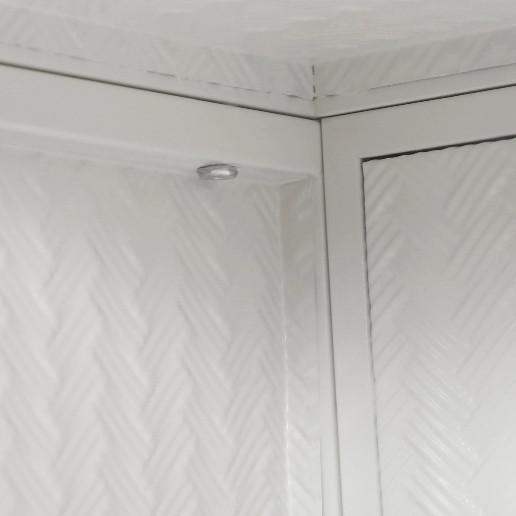 Armadietto pensile con 2 ante e 3 livelli di contenimento; ripiano rimovibile; per bagno; in metallo; 60 × 23 × 70 cm bianco