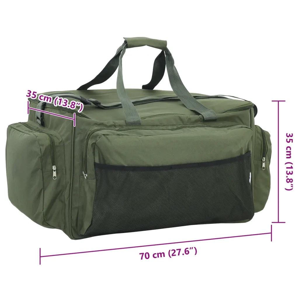 Borsa da Pesca Impermeabile Verde Scuro in Tessuto Oxford CFW3833427