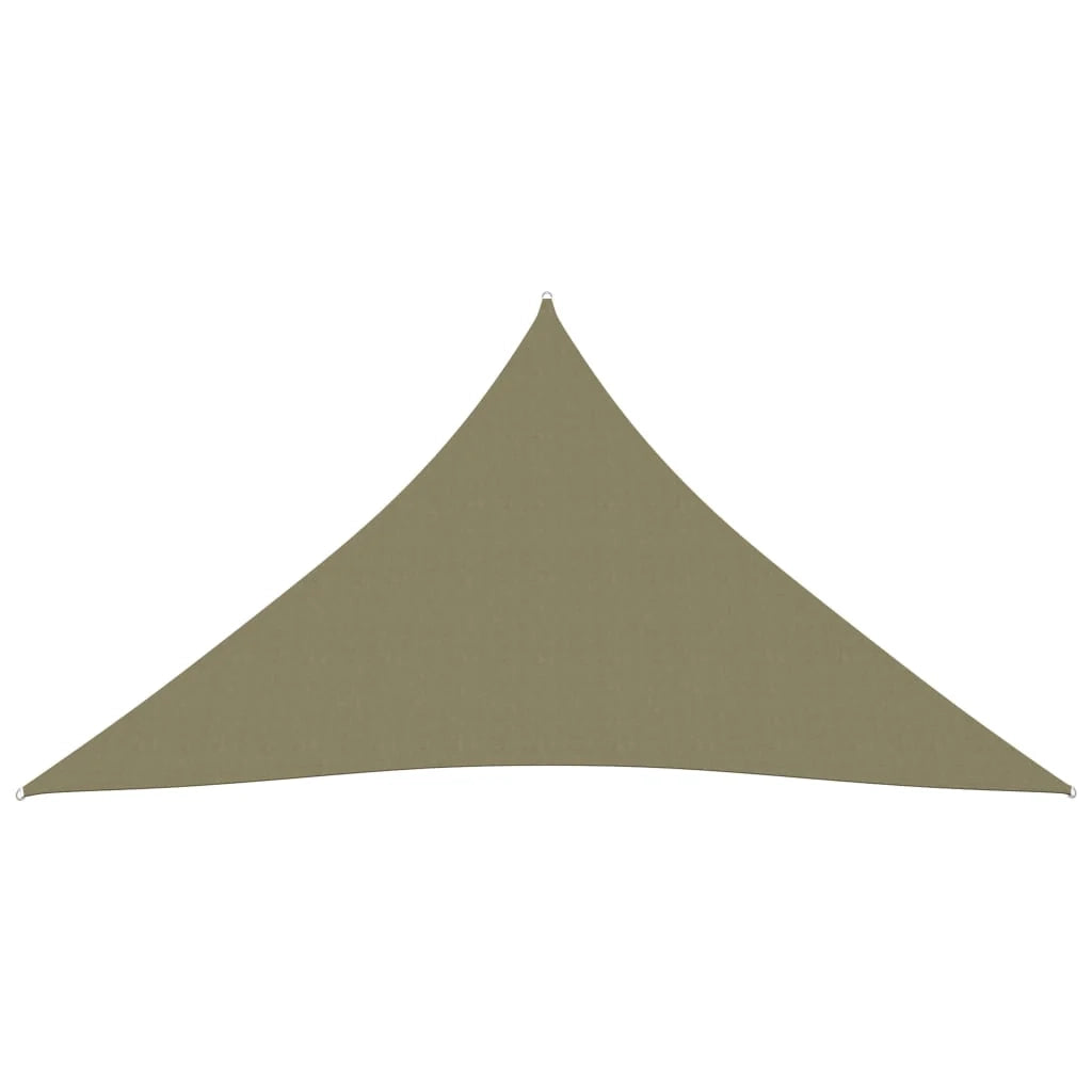 Vela ombreggiante triangolare in tessuto Oxford 4 x 5 x 5 m beige 02_0009887