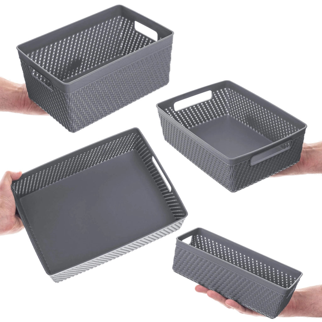 Set di 4 cestini organizer KADAX per riporre oggetti.