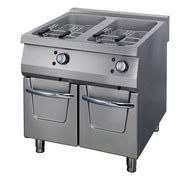 Premium Friggitrice - 2 x 22L - Unità Doppia - Profondità 90cm - con Rubinetto di Scarico - Elettrico