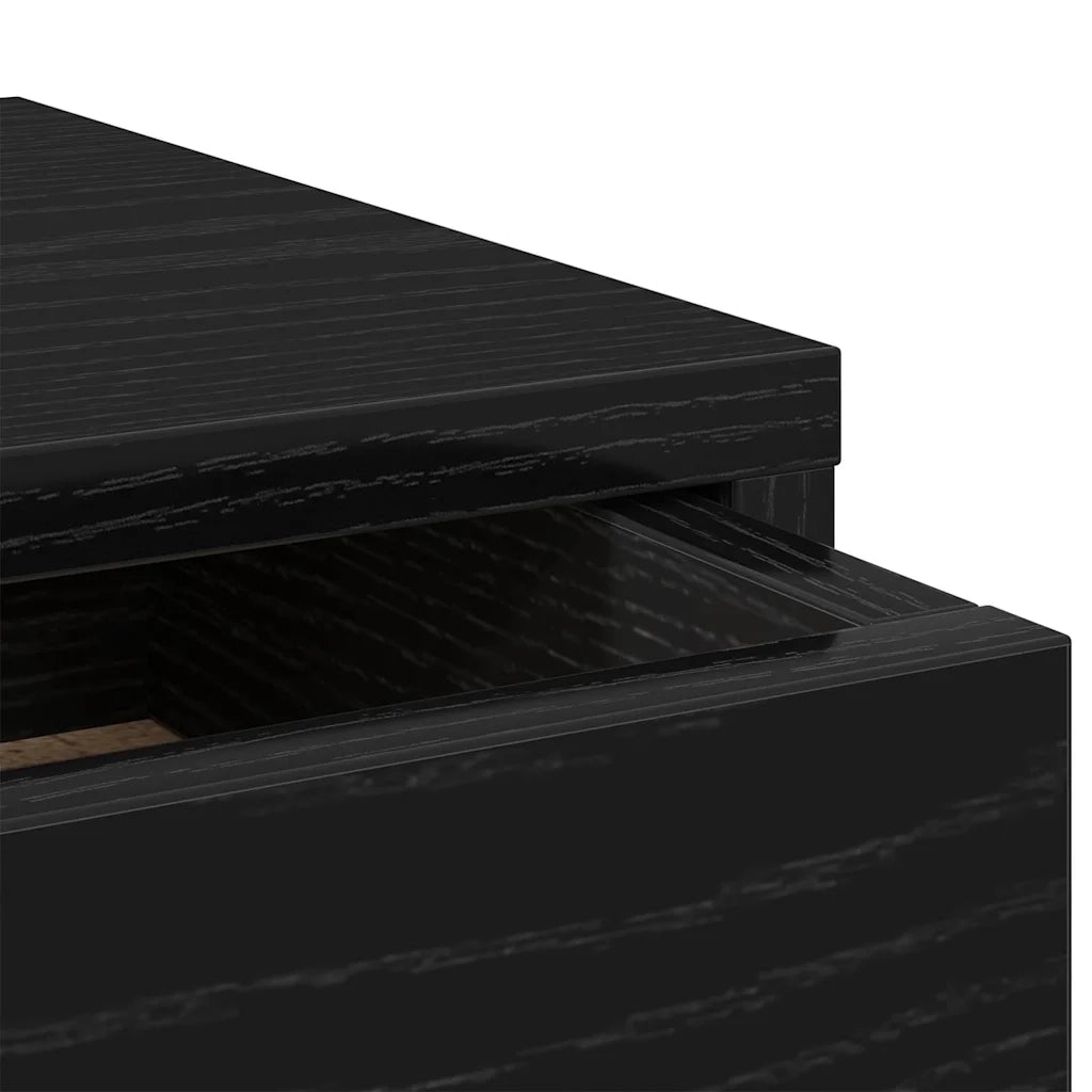 vidaXL Supporto Monitor con Cassetti Rovere Nero 50x27x15cm Truciolato