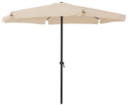 Ombrellone Rotondo da Giardino Ø3 m Palo Ø48 mm Struttura in Acciaio Esterno Écru