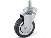 RUOTE A FORCELLA IN GOMMA CON PERNO 155B- - ø mm.100x24 perno ø mm.12x30 mm.139h. p. Kg.80 - 4 pezzi AVO