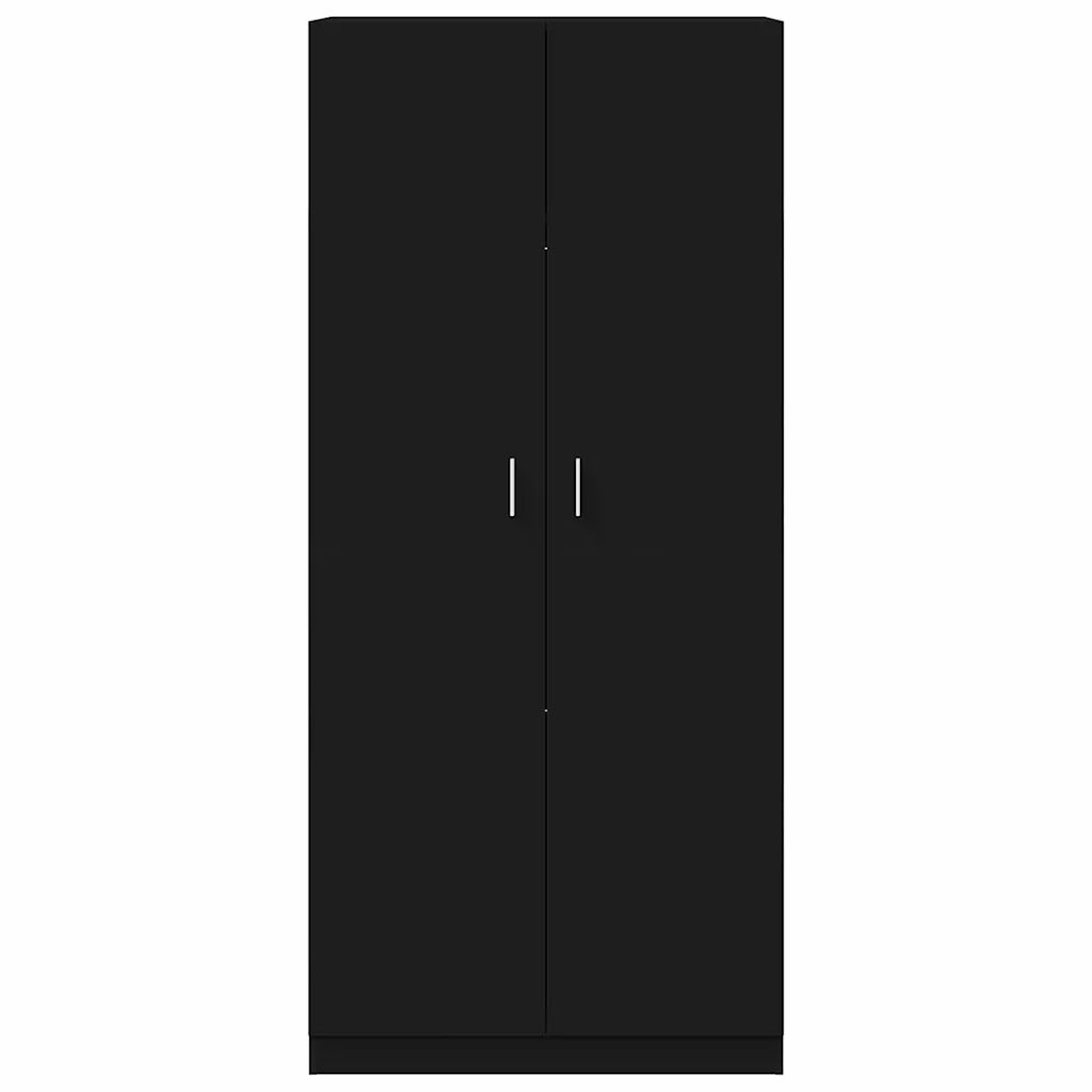 Armadio Nero 90x52x200 cm in Legno Multistrato 800631