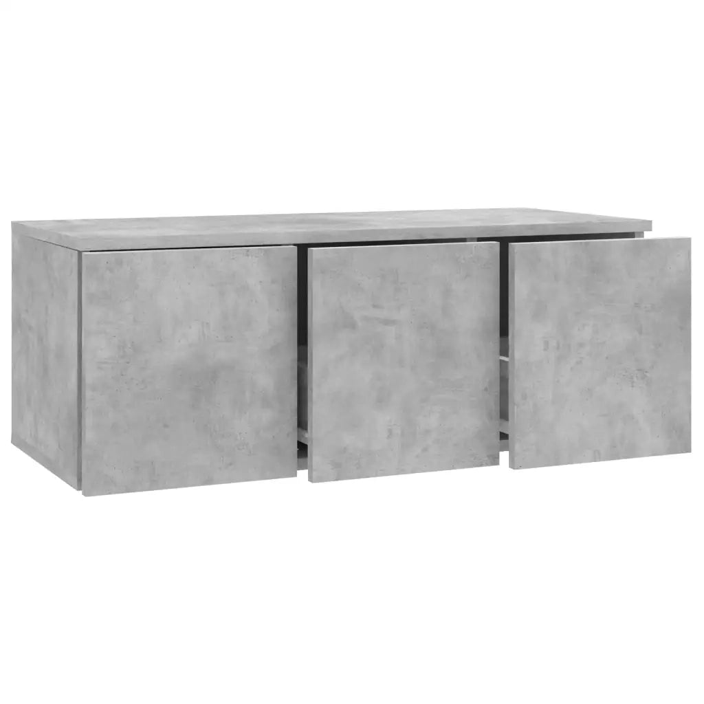 Mobile Porta TV-Credenza TV Grigio Cemento 80x34x30 cm Legno Multistrato