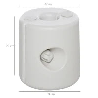 Set 4 Pezzi Pesi Riempibili con Acqua o Sabbia per Gazebo Plastica PE 22 x 24 x 25 cm Bianco