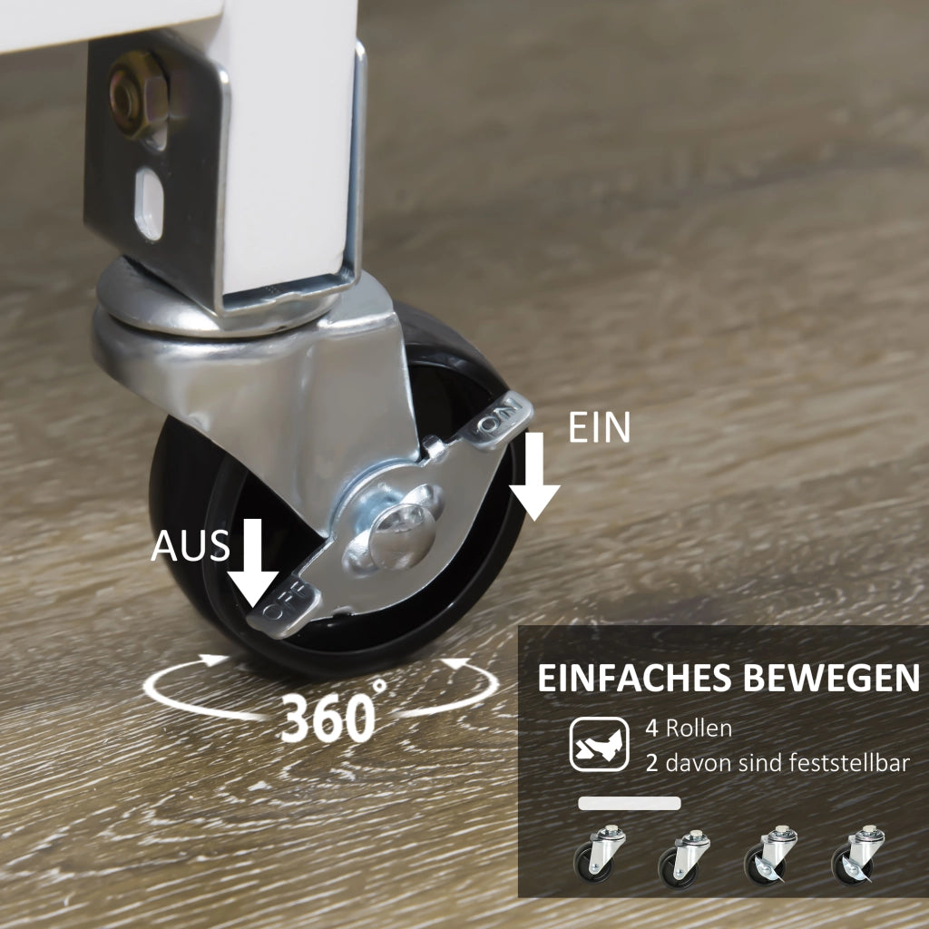 Carrello da cucina con 3 cassetti ¨C Xylo ¨C bianco stile country