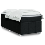 Giroletto a Molle con Materasso Nero 90x190 cm in Tessuto