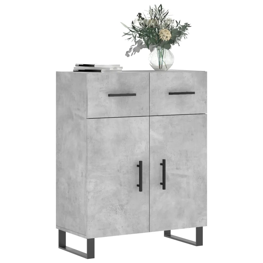 Credenza-Buffet-Armadio da cucina Grigio Cemento 69,5x34x90 cm in Legno Multistrato 222591