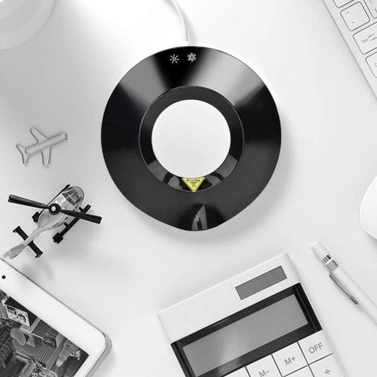 Sistema di raffreddamento USB per bevande - Riscaldatore di letto e birra - Porta tazza automatica e sottosistema di raffreddamento - Doppio raffreddatore elettrico - Piastra raffreddante intelligente - Accessori per laptop (Nero)