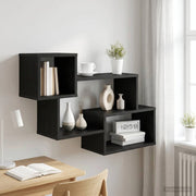 Mensola sospesa A parete Rovere Nero 87 x 20 x 55 cm 8012093