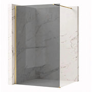 Parete Doccia Rea Flexi Grey / Brush Gold 80
