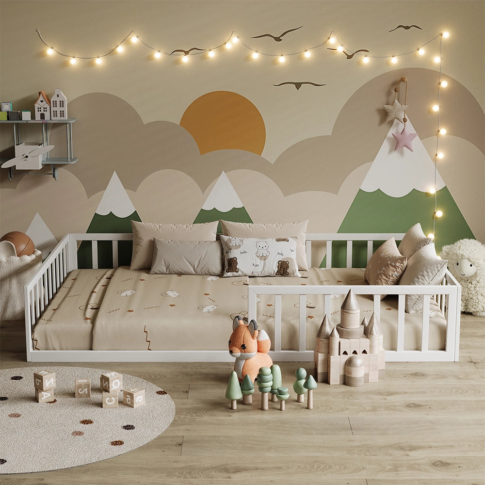 Vitalispa Letto per bambini Bianco 120x200 con materasso