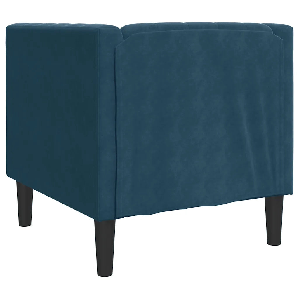 Divano Sedia-Poltrona Chesterfield Blu in Velluto