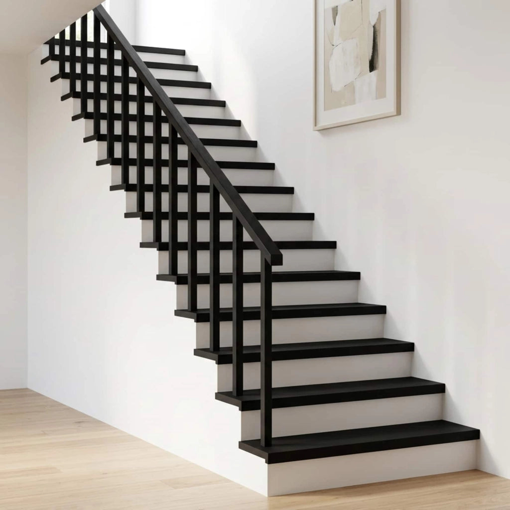 Tappeti per scale 8 pz 80 x 30 x 2 cm Nero 3446323