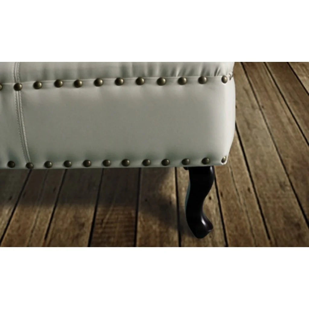 Divano chaise longue color crema poltrona soggiorno sala da pranzo Chesterfield 1102012/3