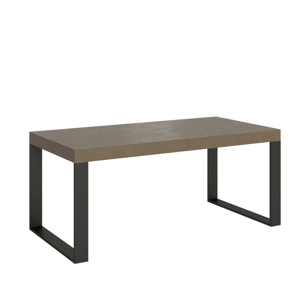 Tavolo allungabile 90/246x90 cm Tecno Premium cashmere gambe antracite