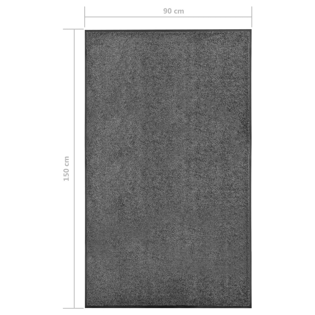 Zerbino | Tappetino Lavabile Antracite 90x150 cm