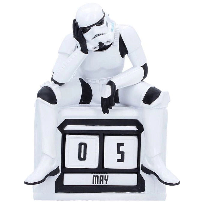 Nemesis Now B7363A26 Stormtrooper Star Wars Calendario Perpetuo in Resina 11x10x14 cm
