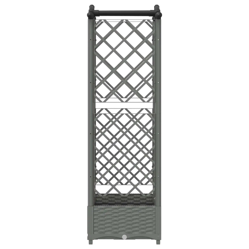 Letto Rialzato con Griglia e Tetto Grigio Chiaro PP 42032581