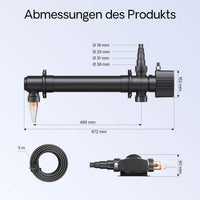 CUV-155 Chiarificatore UVC per laghetti Sterilizzatore 55W