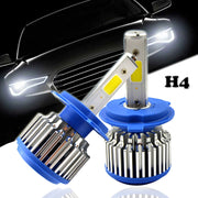 COPPIA LAMPADE FARI RICAMBIO PER AUTO LED H4 ALTA LUMINOSITA' BIANCO FREDDO 40W