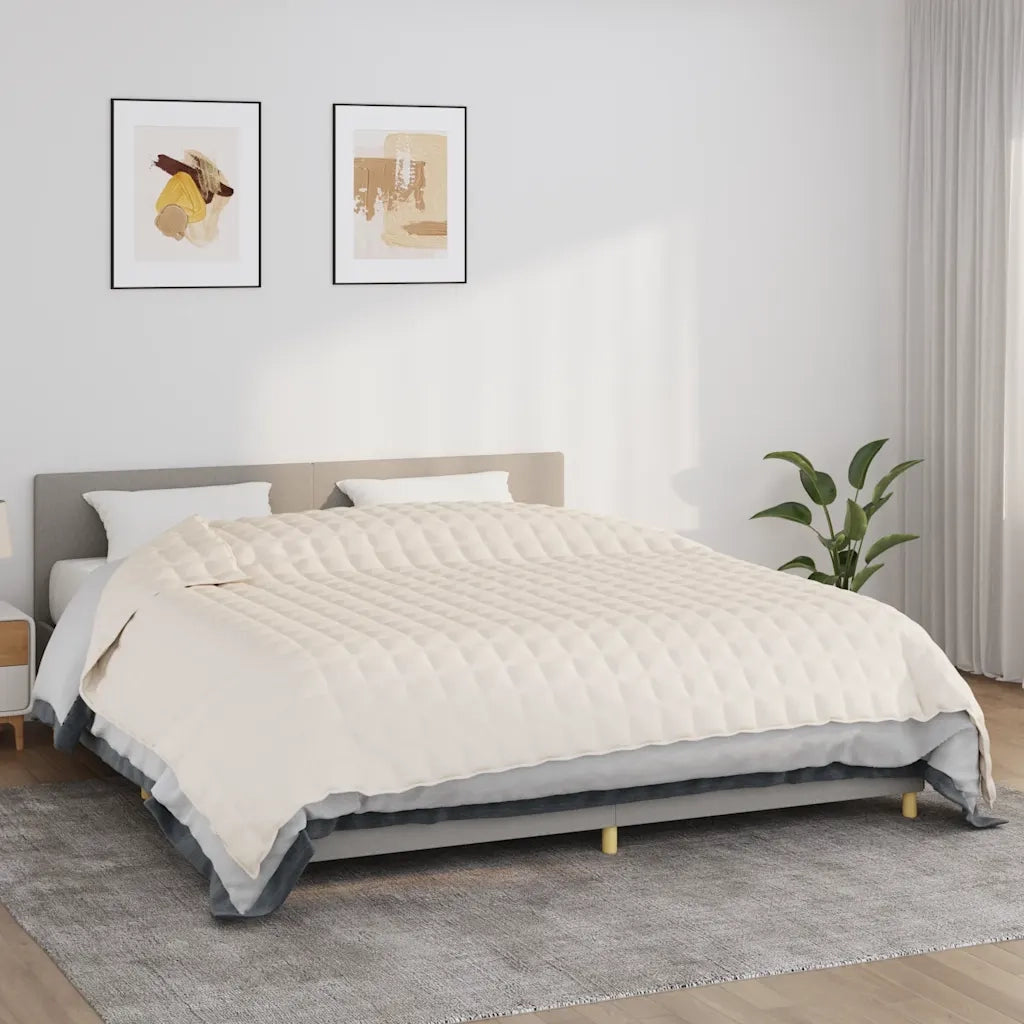 Coperta Ponderata Crema Chiaro 235x290 cm 11 kg Tessuto 350768