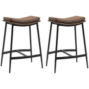 Sgabello da Bar ¨C zephmum ¨C Marrone e Nero 48.5x38.5x68.5 cm