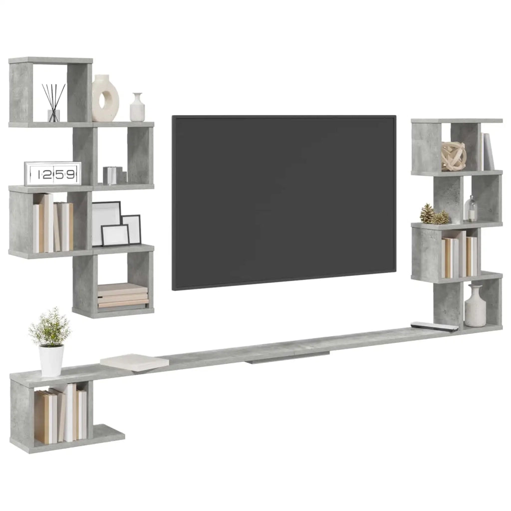 Mensola per TV da muro Grigio Cemento 160 x 15 x 94 cm 8012311
