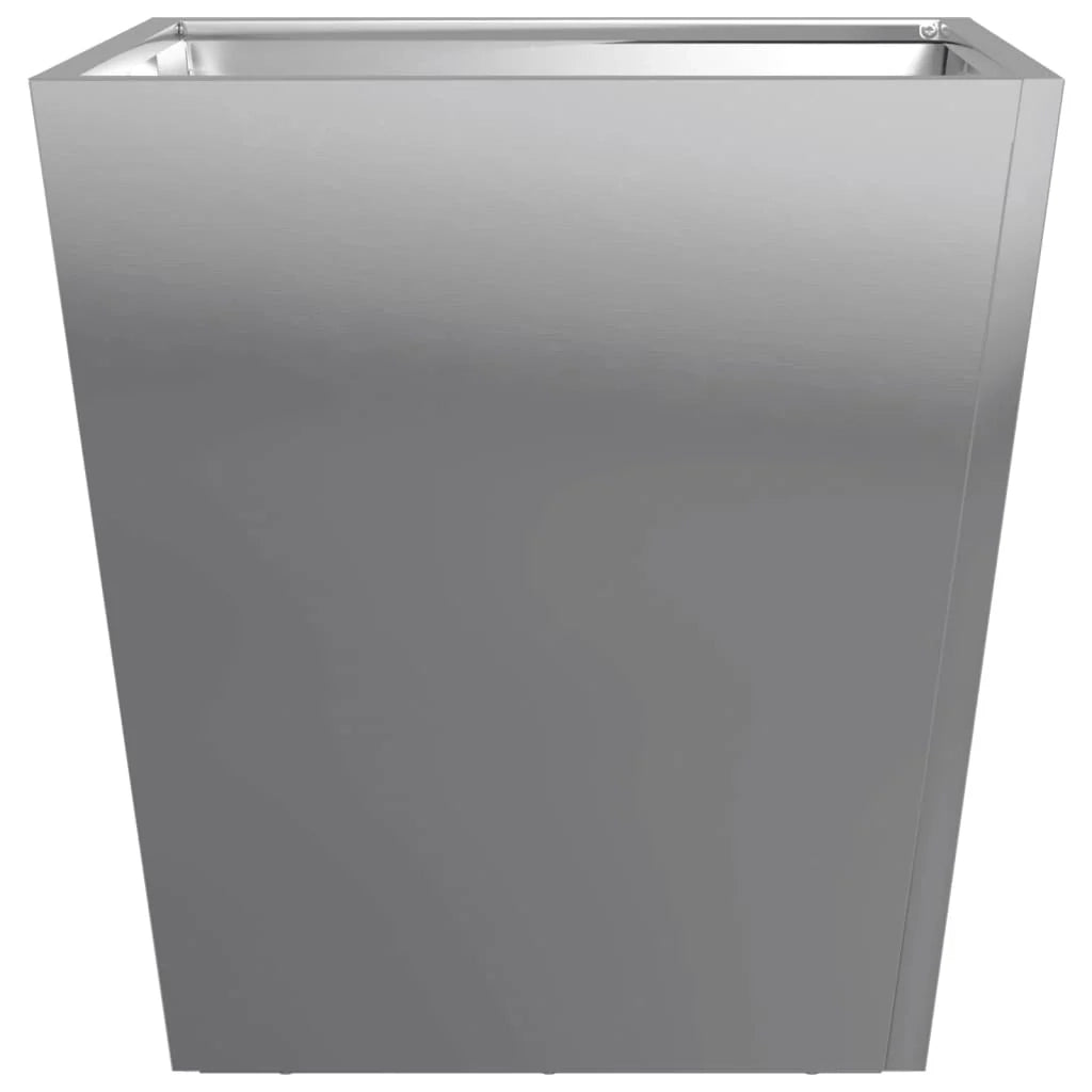 Fioriera rialzata per piante fiori terrazza giardino 40 x 40 x 40 cm acciaio inox grigio 02_0037546