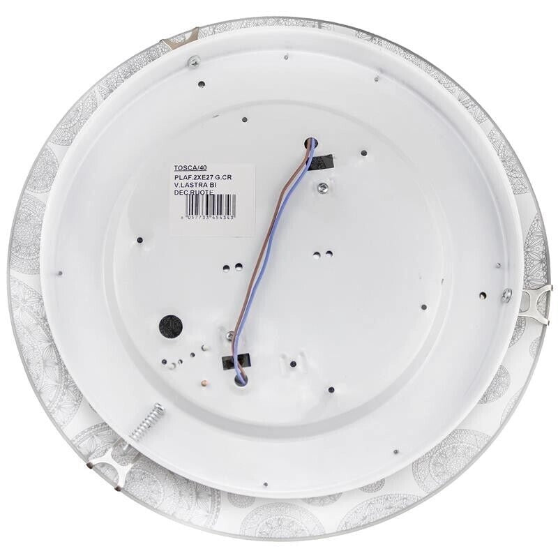TOSCA LAMPADA PLAFONIERA 2 LAMPADINE E27 40 CM RUOTE