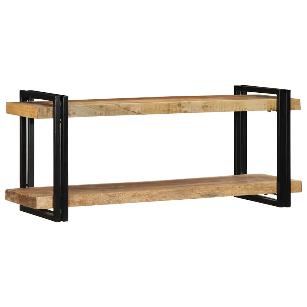 Mensola da Parete 110x33x45cm in Legno Massello di Mango Grezzo 4017488