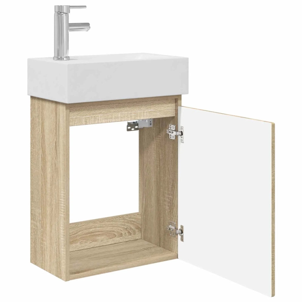 Mobile bagno con rubinetto Rovere Sonoma 45,5 x 22,5 x 84 cm 889503