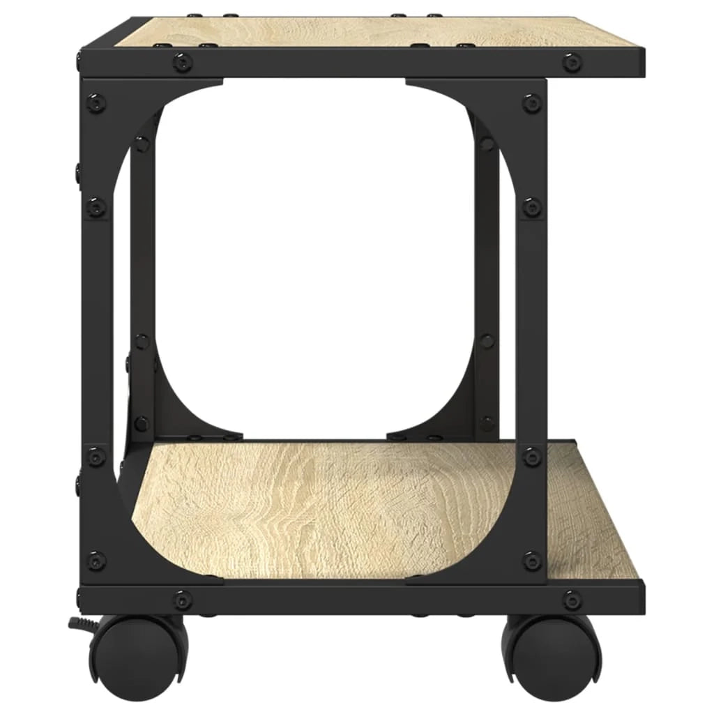 Supporto per stampante/tavolo/mobile per ufficio Sonoma a 2 livelli 41 x 28 x 33,5 cm marrone 02_0044795